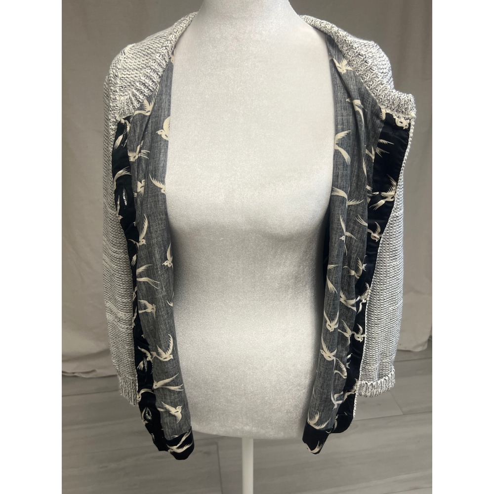 Field Flower Anthropologie Cardigan Sweater Grey Space Dye Sz S Boho Cottagecore - Picture 5 of 9